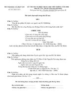 Đáp án đề thi tốt nghiệp THPT hệ bổ túc  năm 2008 - môn văn