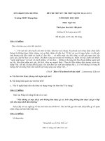 Đề thi thử THPT quốc gia môn Văn - THPT Trần Hưng Đạo năm 2015