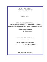 Đánh giá kết quả phẫu thuật máu tụ dưới màng cứng cấp tính do chấn thương sọ não tại Bệnh viện Đa khoa Trung ương Thái Nguyên