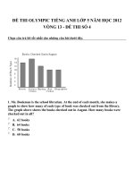 Đề thi olympic tiếng anh lớp 5 năm học 2012 vòng 13   đề thi số 4 