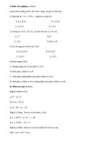 Đề thi giữa kì 1 lớp 6 môn Toán năm 2015