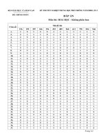 Đáp án đề thi tốt nghiệp THPT lần 2 hệ không phân ban năm 2008 - môn hóa