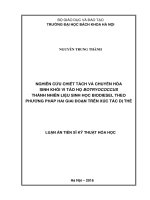Nghiên cứu chiết tách và chuyển hóa sinh khối vi tảo họ botryococccus thành nhiên liệu sinh học biodiesel theo phương pháp hai giai đoạn trên xúc tác dị thể