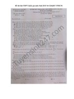 Đề thi thử THPT Quốc gia môn Sinh 2015 Sở GD&ĐT TPHCM