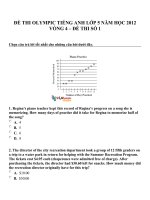 Đề thi olympic tiếng anh lớp 5 năm học 2012 vòng 4   đề thi số 1 