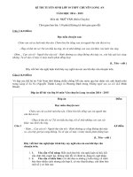 Đề thi thử vào lớp 10 môn Văn chuyên Long An năm 2015