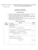 Đáp án đề thi tốt nghiệp môn toán năm 2008