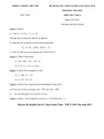 Đề thi giữa học kì 2 lớp 6 môn Toán - THCS Việt Yên năm 2015