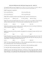 Đề thi thử THPTQG môn Hóa - THPT Đoàn Thượng năm 2015