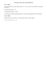 Đề thi học kì 2 lớp 11 môn Toán Ninh Bình 2015