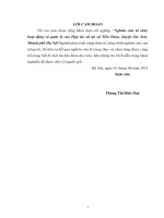 Nghiên cứu tổ chức hoạt động và quản lý của hợp tác xã tại xã tiên dược, huyện sóc sơn, thành phố hà nội 