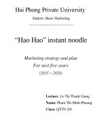 bài luận về chiến dịch marketing của mì tôm hảo hảo