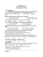 Đề thi lớp 9 học kì 2 môn hóa học năm 2012 đề số 50