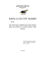 KẾ TOÁN QUÁ TRÌNH MUA bán HÀNG hóa tại CÔNG TY LƯƠNG THỰC TIỀN GIANG