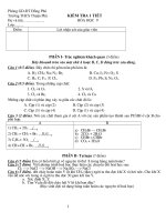 Đề thi lớp 9 học kì 1 môn hóa học năm 2012 đề số 31
