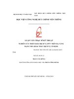 Nghiên cứu triển khai dịch vụ IPTV trên hạ tầng mạng nhà khai thác dịch vụ cố định