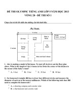 Đề thi olympic tiếng anh lớp 5 năm học 2013 vòng 20   đề thi số 1 