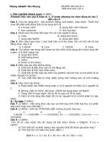 Đề thi lớp 9 học kì 2 môn hóa học năm 2012 đề số 56