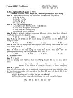 Đề thi lớp 9 học kì 2 môn hóa học năm 2012 đề số 57