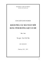 Sáng kiến kinh nghiệm khám phá các bài toán mới bằng tình huống gợi vấn đề