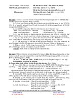 Đề thi tuyển sinh liên thông đại học đợt 1 môn Kế toán tài chính