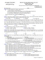 20 ĐỀ THI THỬ THPT QUỐC GIA 2016 SINH HỌC