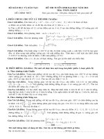 Đề thi môn toán khối B năm 2013 chính thức của bộ GD&ĐT