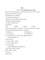 Đề thi lớp 9 học kì 2 môn hóa học năm 2012 đề số 3