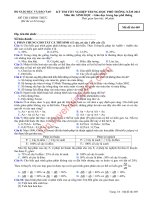 Đáp án đề thi tốt nghiệp môn sinh năm 2013 mã đề 469