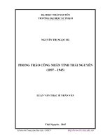 Phong trào công nhân tỉnh Thái Nguyên 18971945
