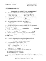 Đề thi lớp 9 học kì 2 môn hóa học năm 2012 đề số 52