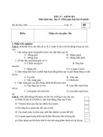 Đề thi lớp 8 học kì 2 môn sinh học năm 2012 đề số 7