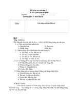 Đề thi lớp 7 học kì 2 môn sinh học năm 2012 đề số 9