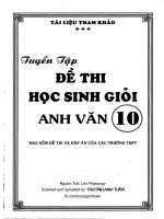 tuyển tập đề thi học sinh giỏi tiếng anh lớp 10