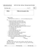 Đề thi lớp 7 học kì 2 môn sinh học năm 2012 đề số 3