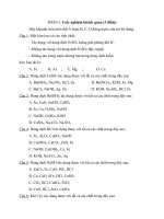 Đề thi lớp 9 học kì 1 môn hóa học năm 2012 đề số 7