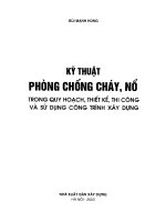 Ebook Kỹ thuật phòng chóng cháy nổ trong quy hoạch, thiết kế, thi công và sử dụng công trình xây dựng