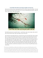 Cách phân tích nhân vật trong tác phẩm văn học hay 