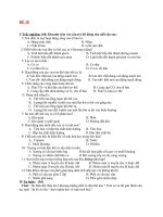 Đề thi lớp 8 học kì 1 môn sinh học năm 2012 đề số 30