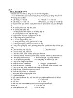 Đề thi lớp 9 học kì 2 môn sinh học năm 2012 đề số 4