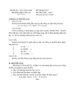 Đề thi lớp 9 học kì 1 môn hóa học năm 2012 đề số 32