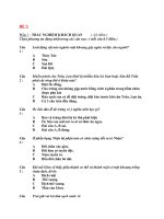 Đề thi lớp 7 học kì 1 môn sinh học năm 2012 đề số 8