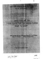 Cải cách thủ tục hành chính phục vụ dân