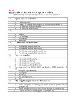 Đề thi lớp 8 học kì 1 môn sinh học năm 2012 đề số 28