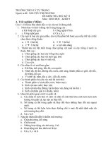 Đề thi lớp 9 học kì 2 môn sinh học năm 2012 đề số 31