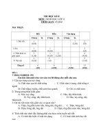 Đề thi lớp 8 học kì 2 môn sinh học năm 2012 đề số 14