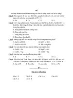 Đề thi lớp 9 học kì 1 môn hóa học năm 2012 đề số 12