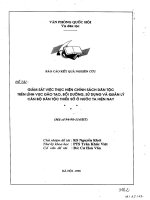 Giám sát việc thực hiện chính sách dân tộc trên lĩnh vực đào tạo, bồi dưỡng, sử dụng và quản lý cán bộ dân tộc thiểu số ở nước ta hiện nay