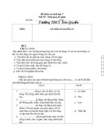 Đề thi lớp 7 học kì 2 môn sinh học năm 2012 đề số 8