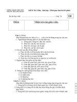 Đề thi lớp 7 học kì 2 môn sinh học năm 2012 đề số 1